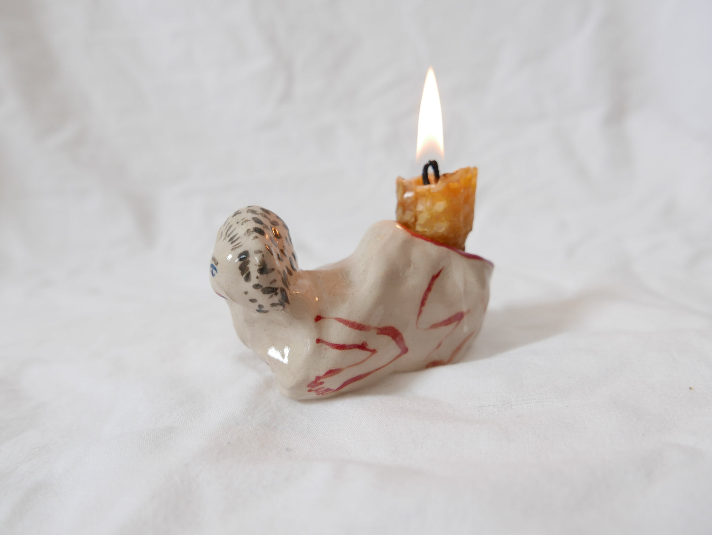 Nude Man Candlestick Holder