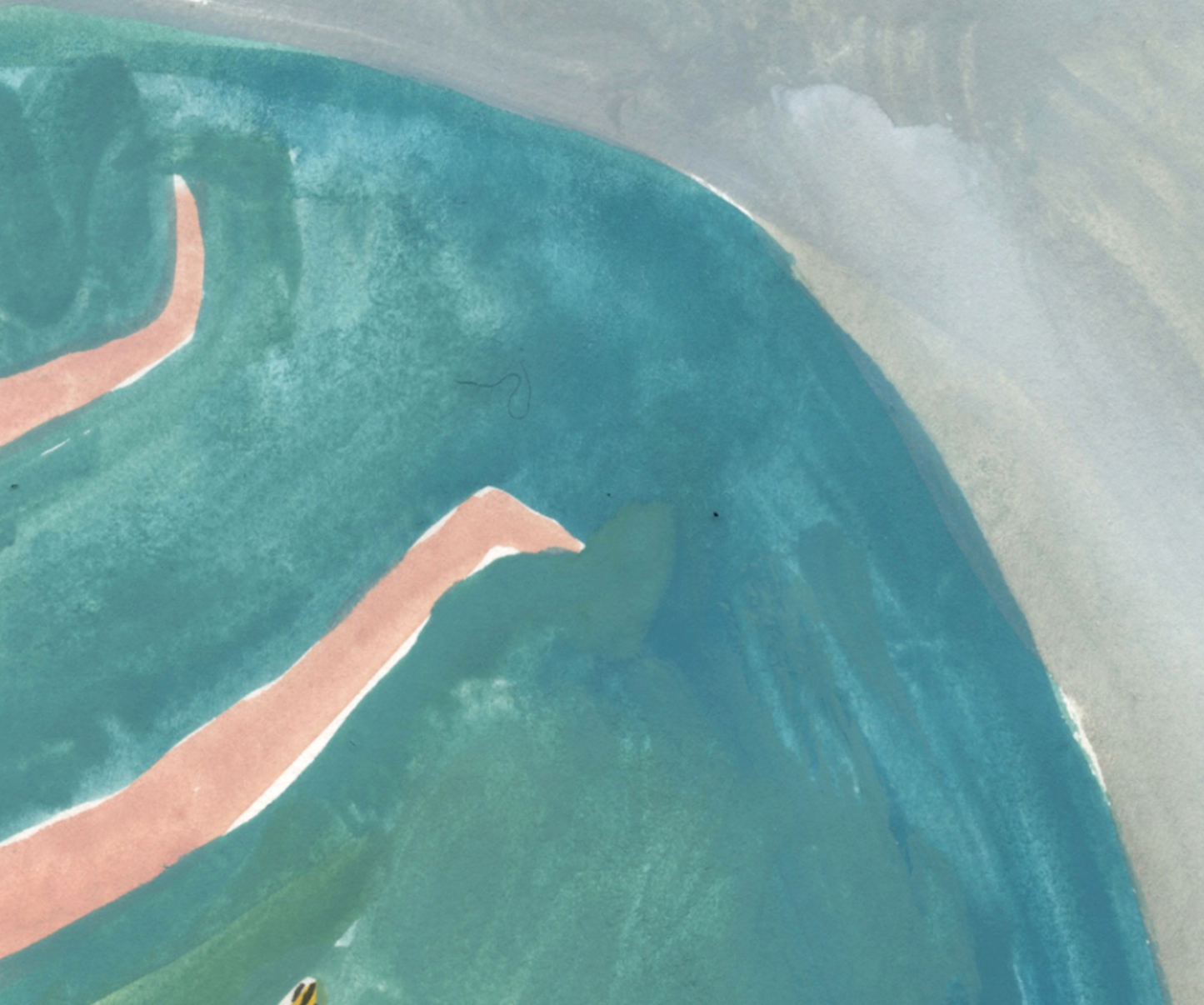 Hyena and Girl Swimming | Giclee Art Print