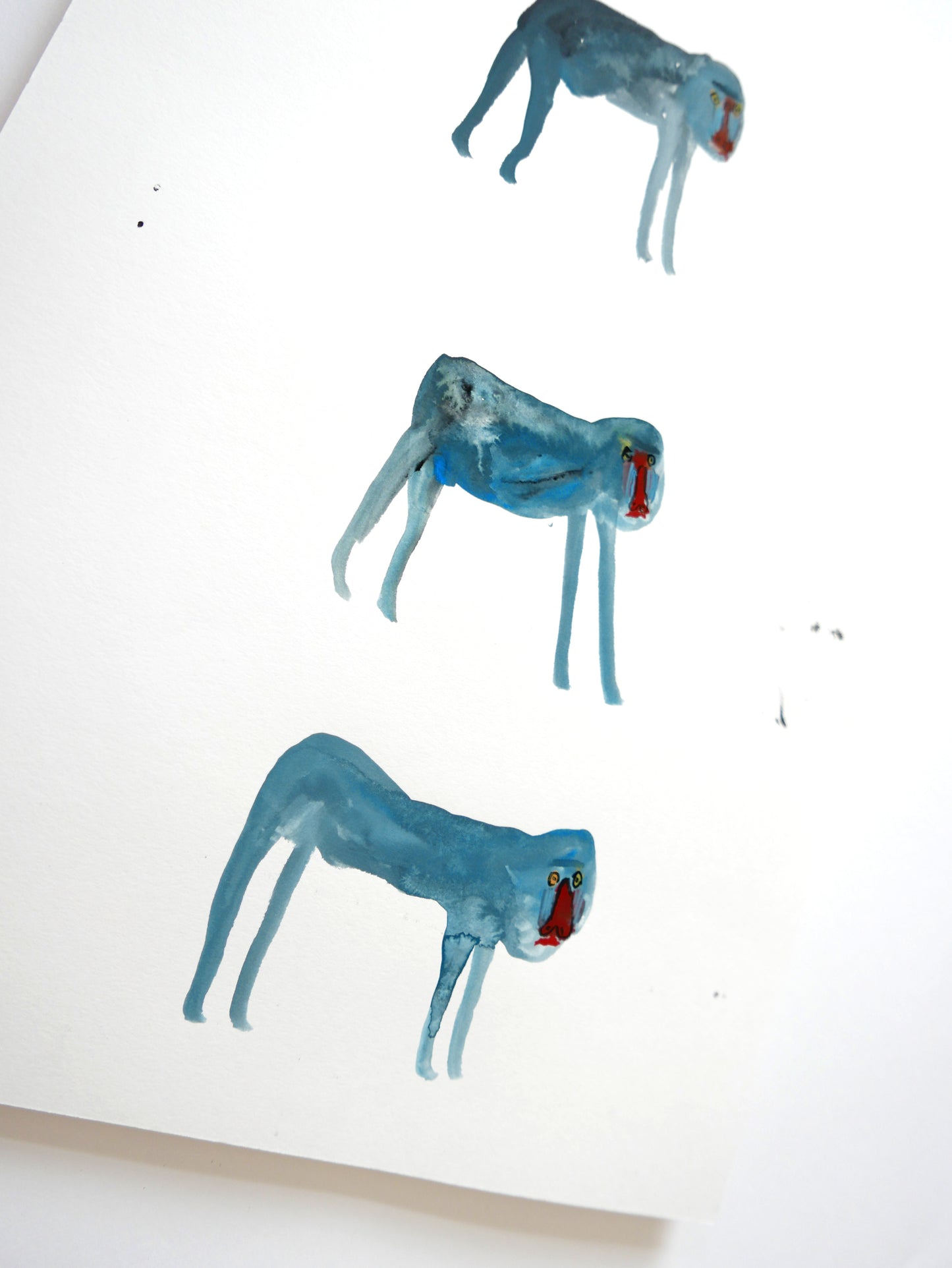 Three Blue monkeys