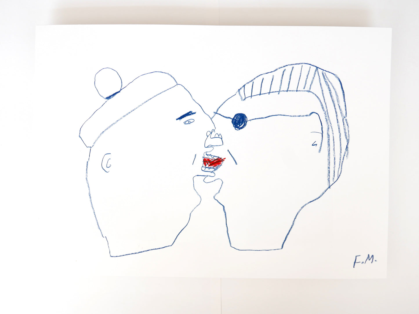 Kissers in Blue
