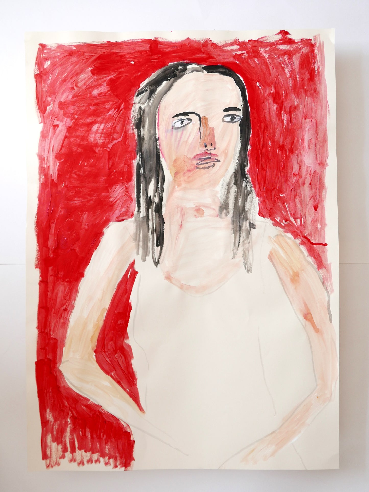 Lady With Red Wallpaper