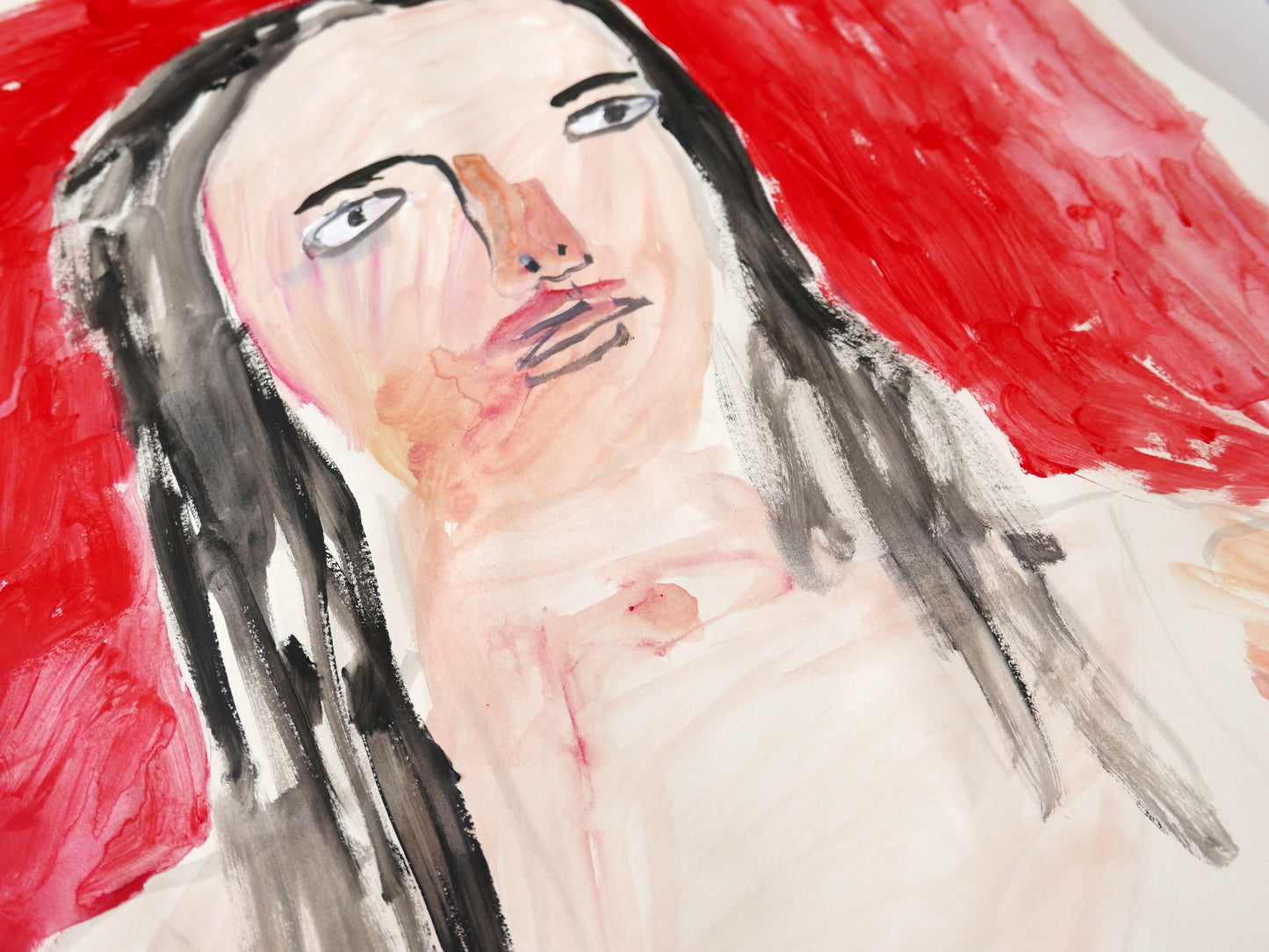 Lady With Red Wallpaper