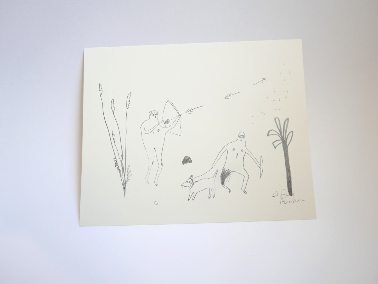 Nude battle with dog