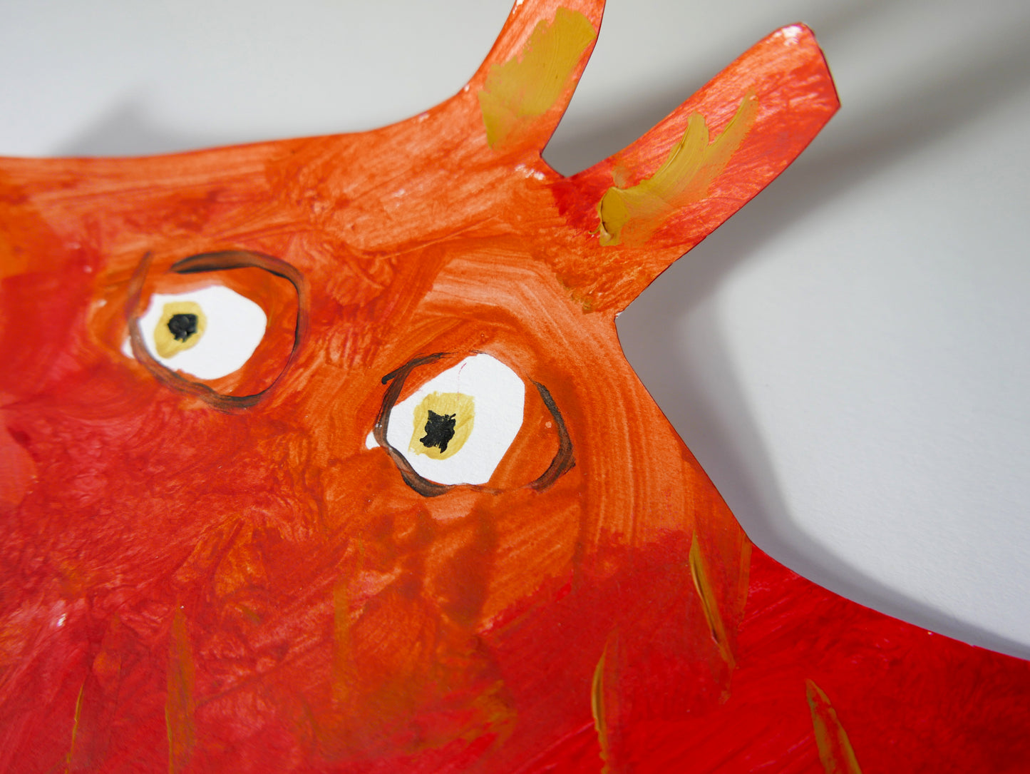 Red Beast Cutout Painting