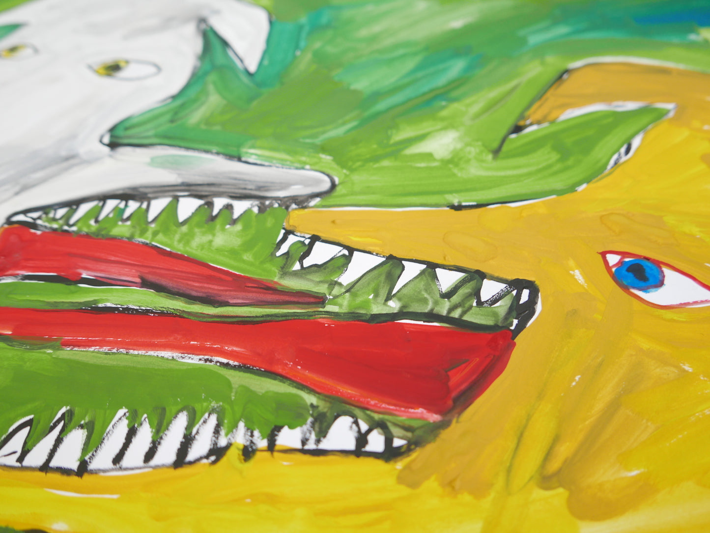 Kissing Dogs With Crocodile Teeth