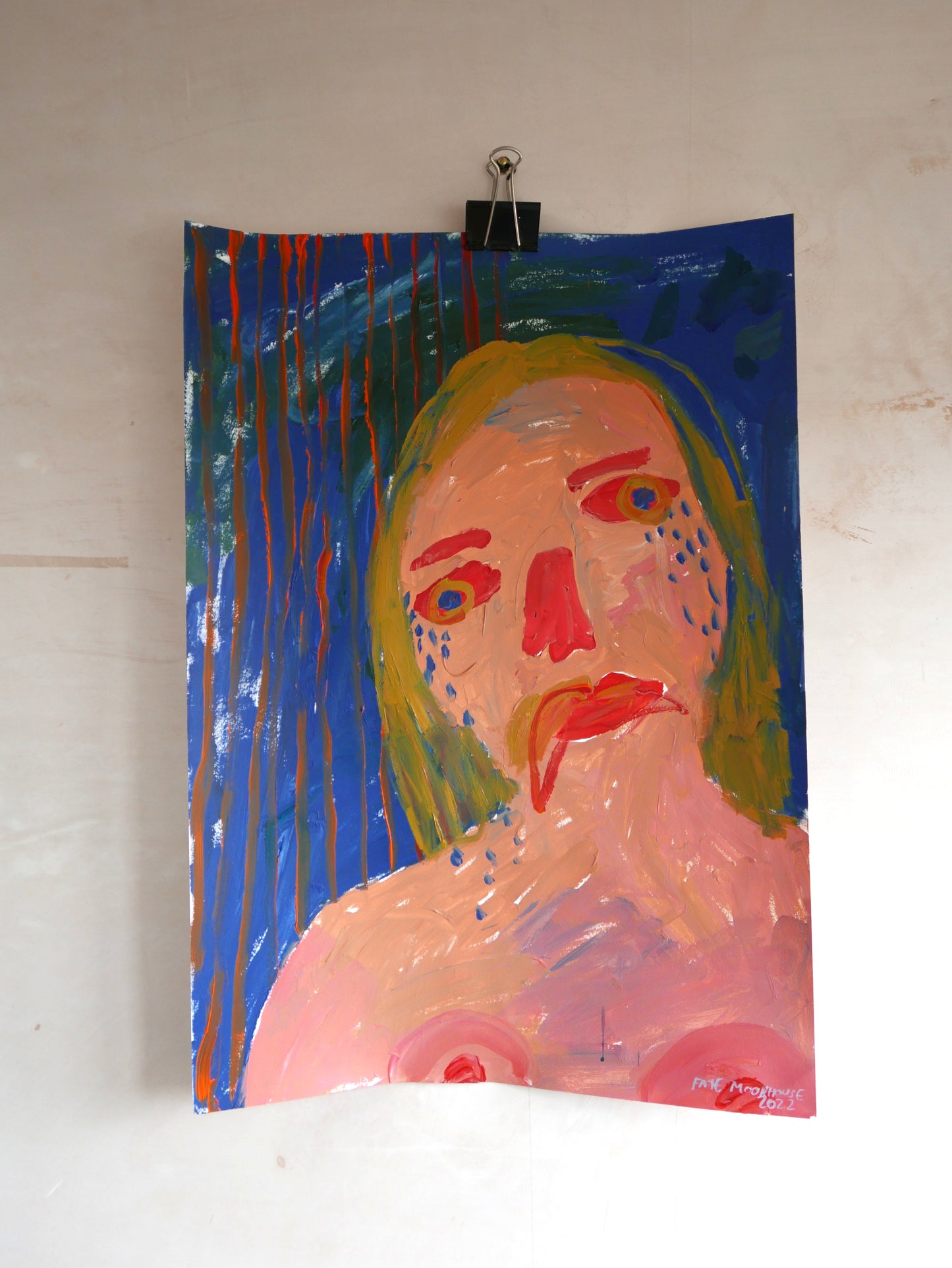 Sad Woman with Bleeding Eyes