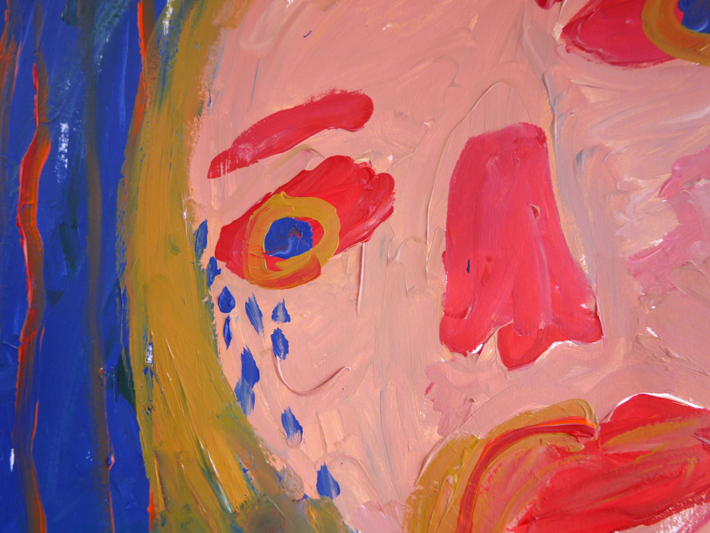 Sad Woman with Bleeding Eyes