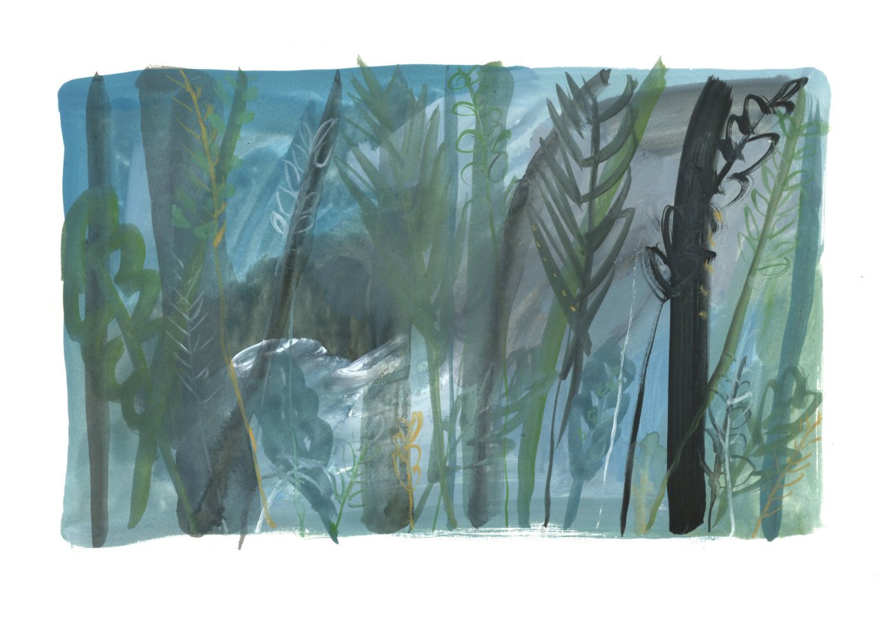 The Forest 001 - Original gouache painting on paper