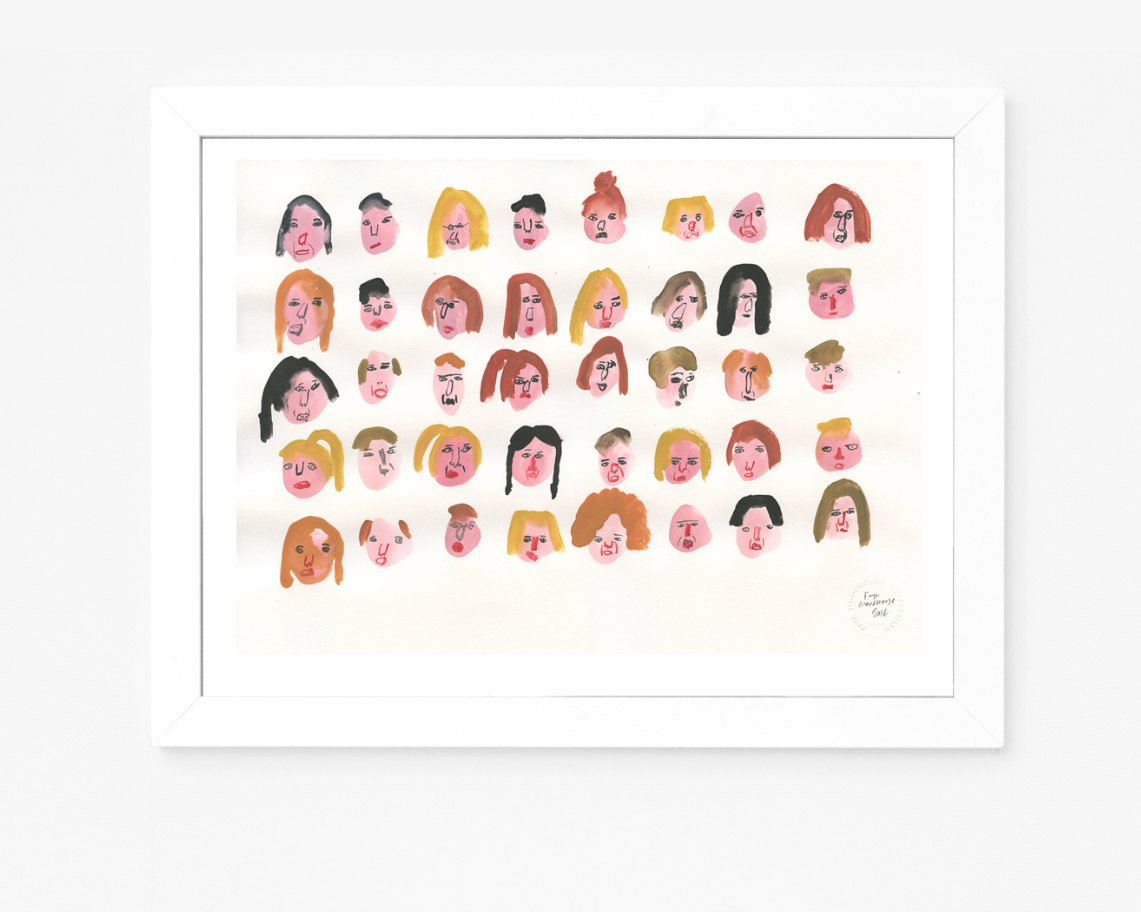 FACES 5 - original painting on paper
