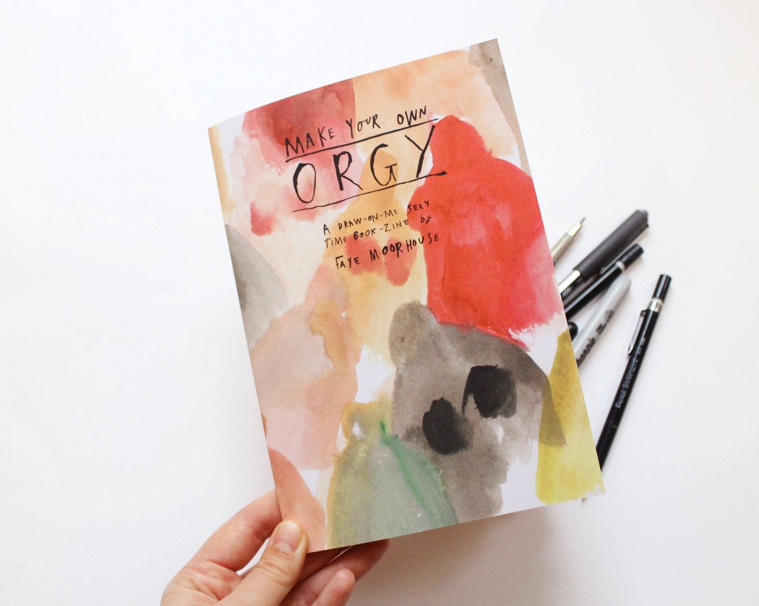 Art Zine - Adults only colouring activity book || Make Your Own Orgy - New compact edition