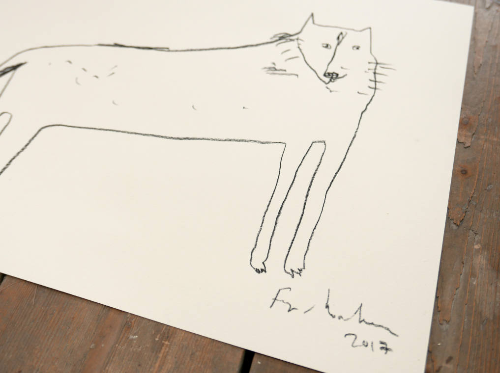 WOLF | Original Charcoal Drawing | Faye Moorhouse