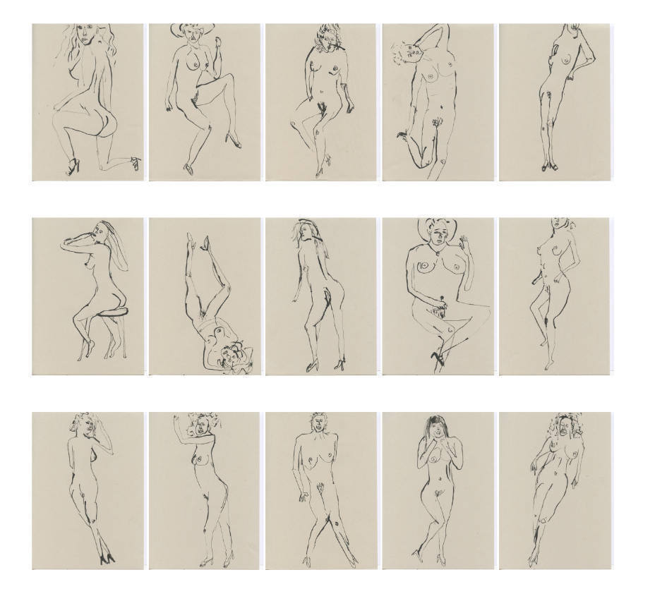 Original Faye Moorhouse Illustration - NUDE LADY