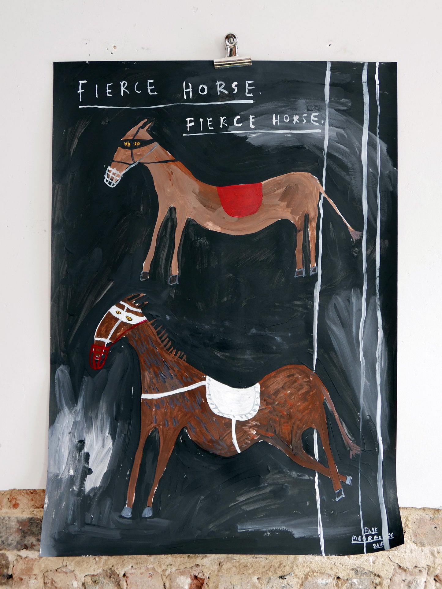 Fierce Horse Fierce Horse 002 | Large Painting on Paper