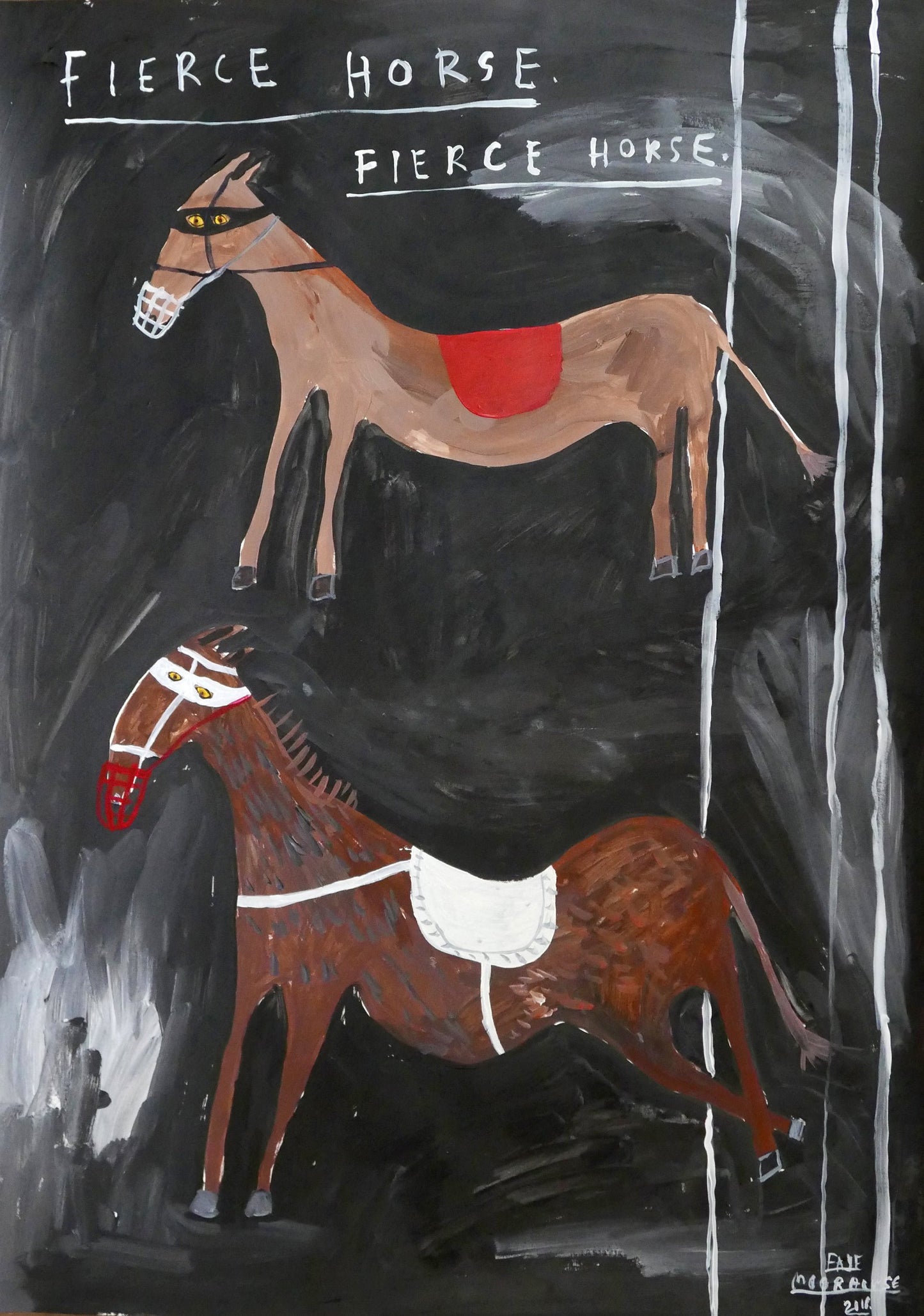 Fierce Horse Fierce Horse 002 | Large Painting on Paper
