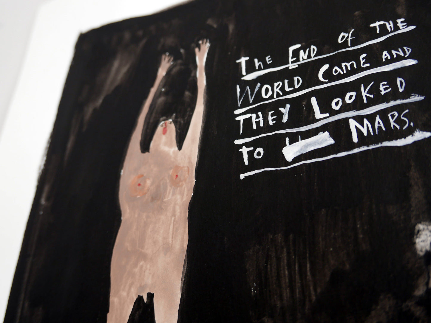The End of the World Came and they Looked to Mars | Painting on paper | Faye Moorhouse