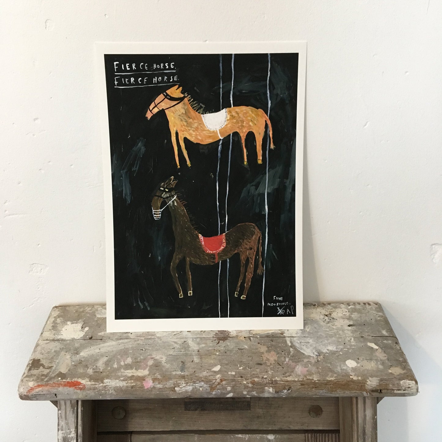 Limited Edition Hand Finished Art Print || Fierce Horse Fierce Horse || FAYE MOORHOUSE