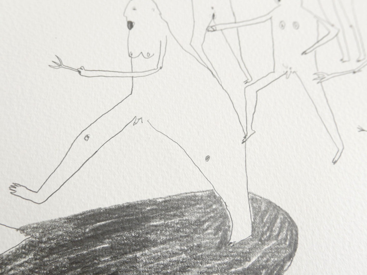 They Fought with Forks and 5p Carrier Bags | Drawing on paper | Faye Moorhouse