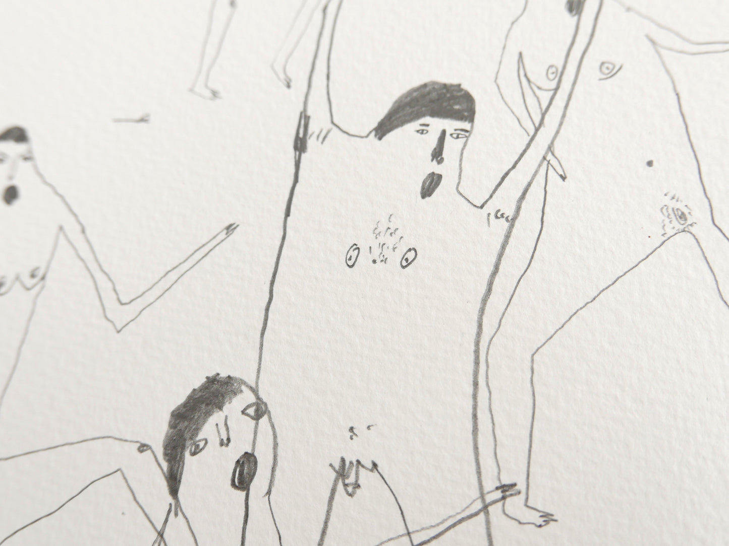 They Fought with Forks and 5p Carrier Bags | Drawing on paper | Faye Moorhouse