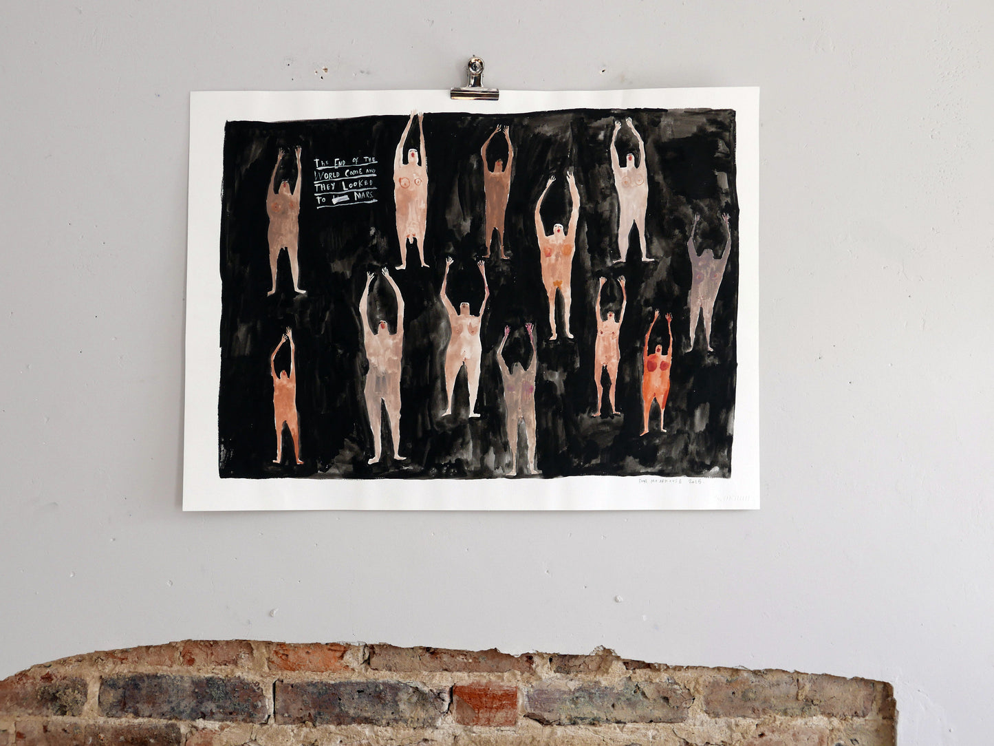 The End of the World Came and they Looked to Mars | Painting on paper | Faye Moorhouse