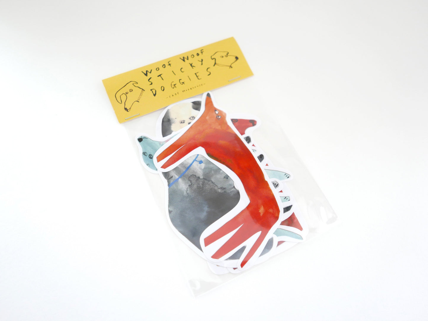 Dog Vinyl Sticker Pack | Woof Woof Sticky Doggies || Faye Moorhouse