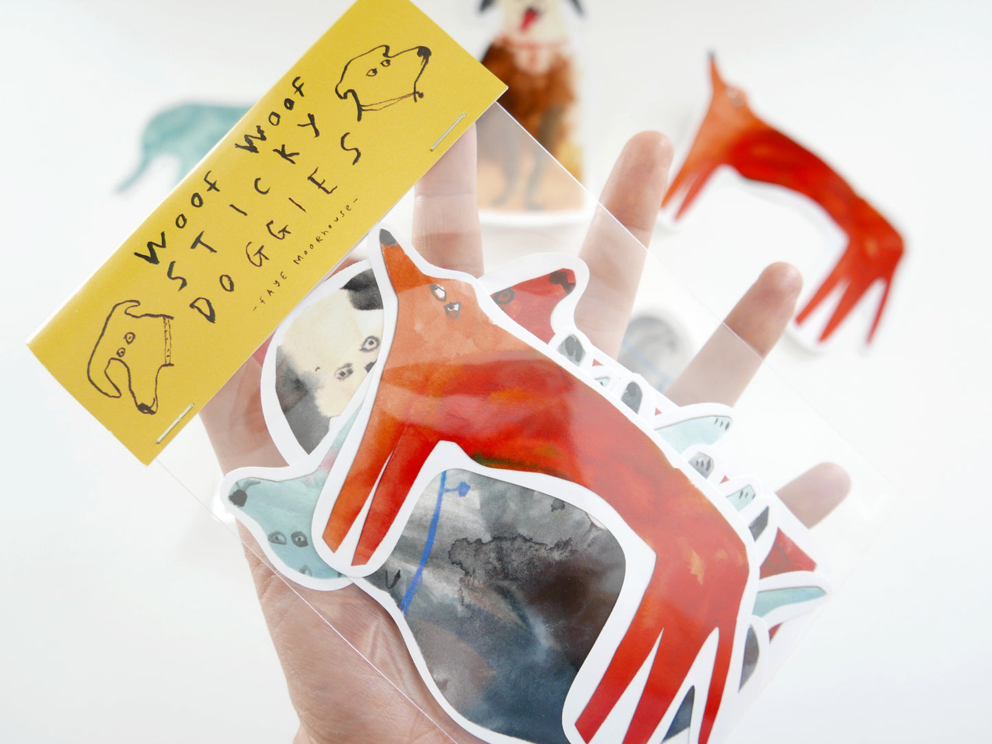 Dog Vinyl Sticker Pack | Woof Woof Sticky Doggies || Faye Moorhouse