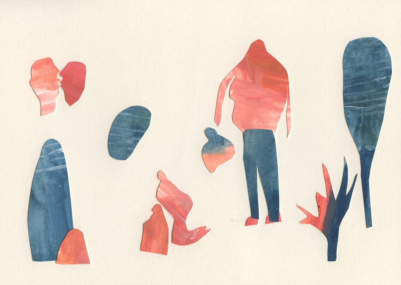 Original art collage on paper