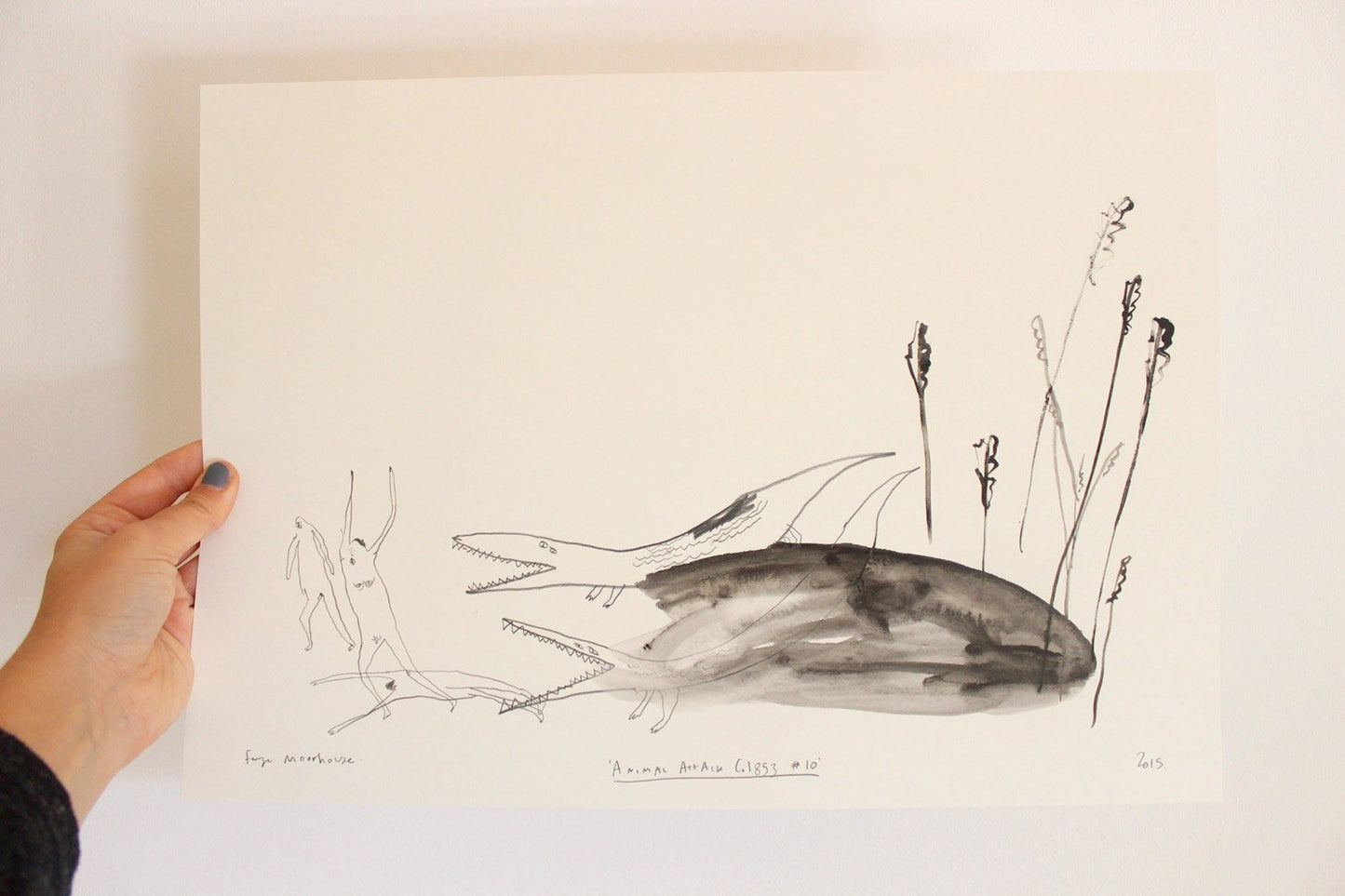 Original illustration painting - Animal Attack c.1853 #10