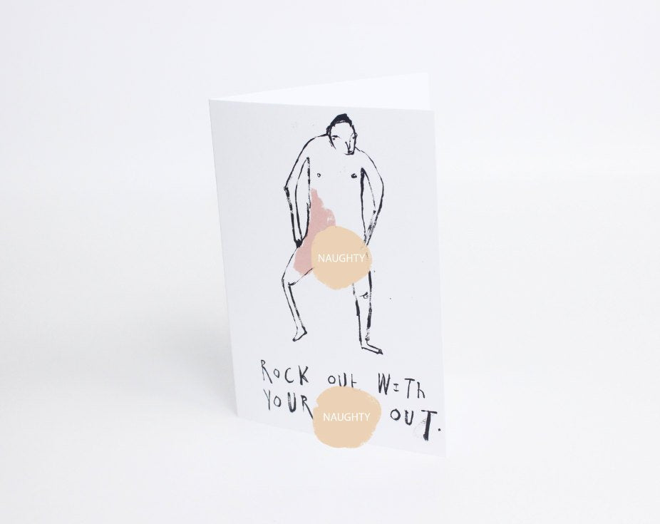 NSFW Naughty Rude Greetings Card || Rock Out With Your ......... Out