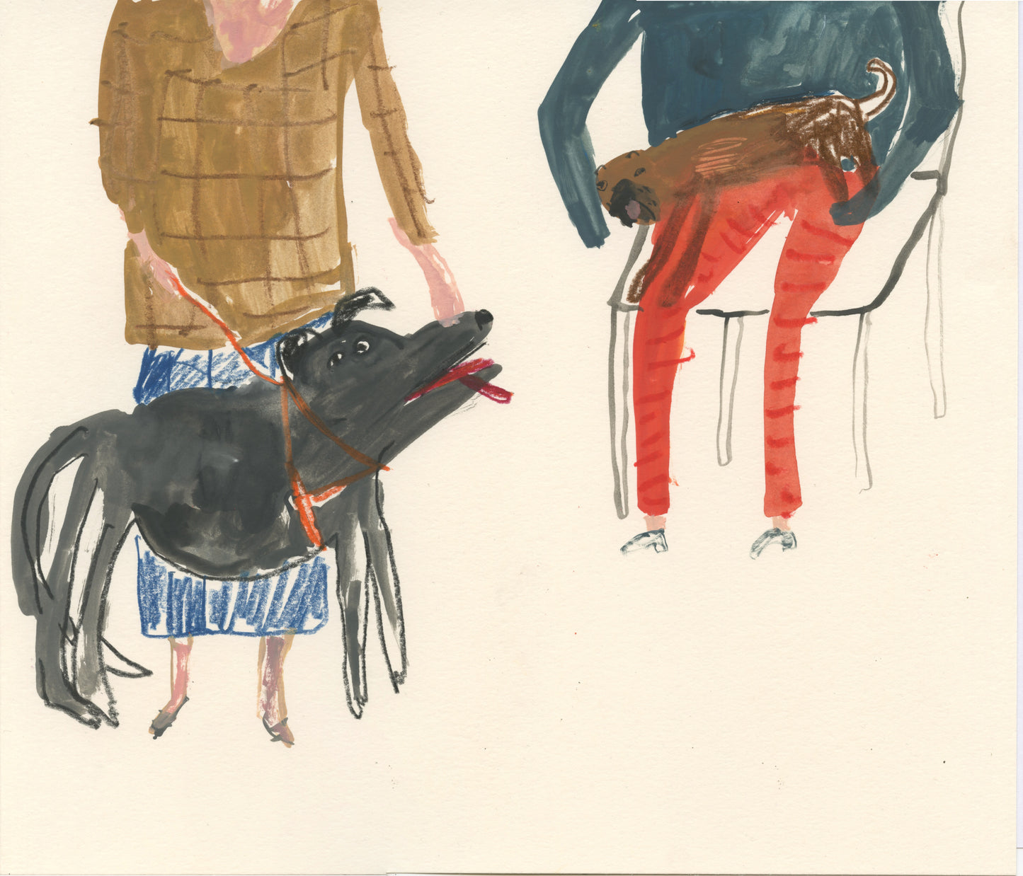 Scenes From the Vets Waiting Room | A series of four original illustrations
