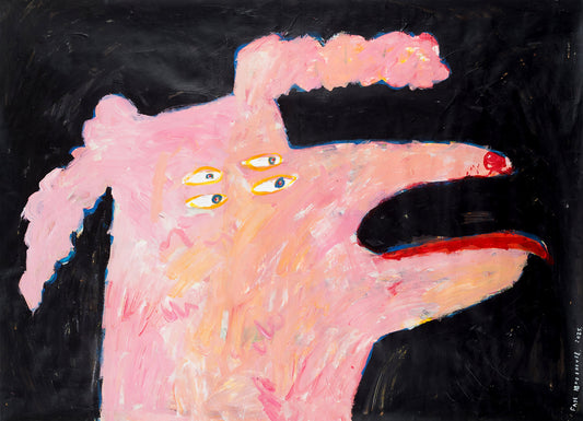 Mini Print - Pink Poodle Four Eyes
