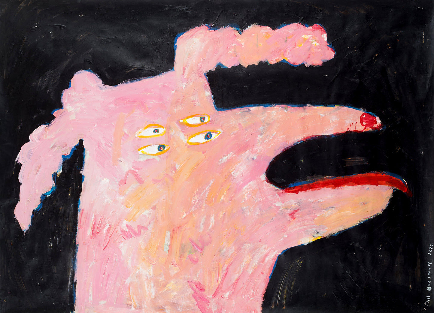 Mini Print - Pink Poodle Four Eyes
