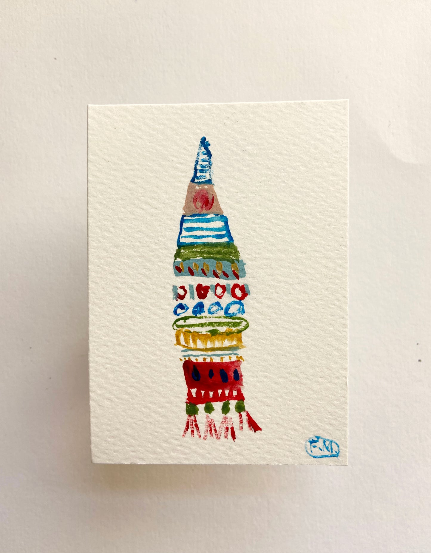 Tiny Alien Rocket Ship - ACEO