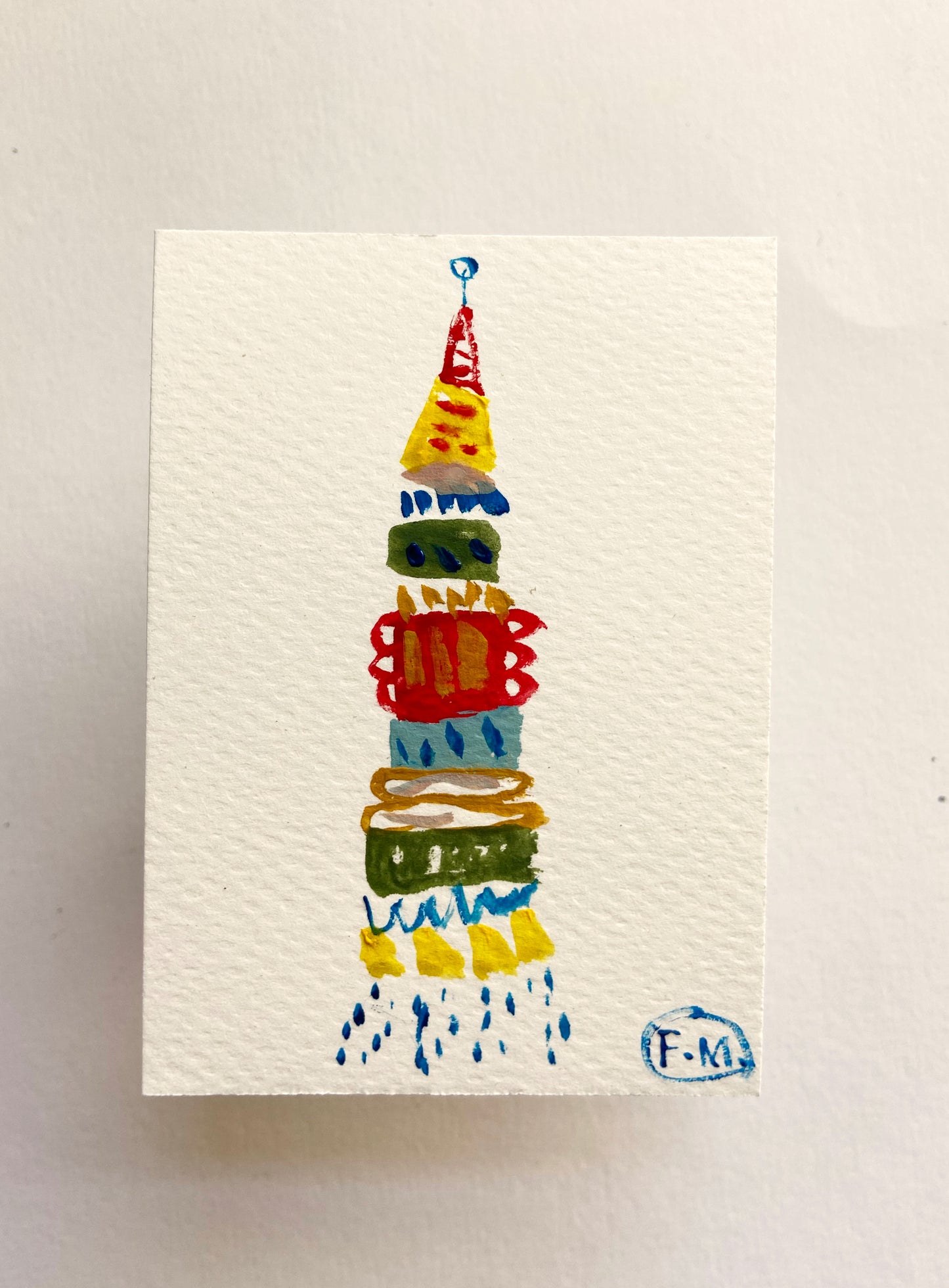 Tiny Alien Rocket Ship - ACEO