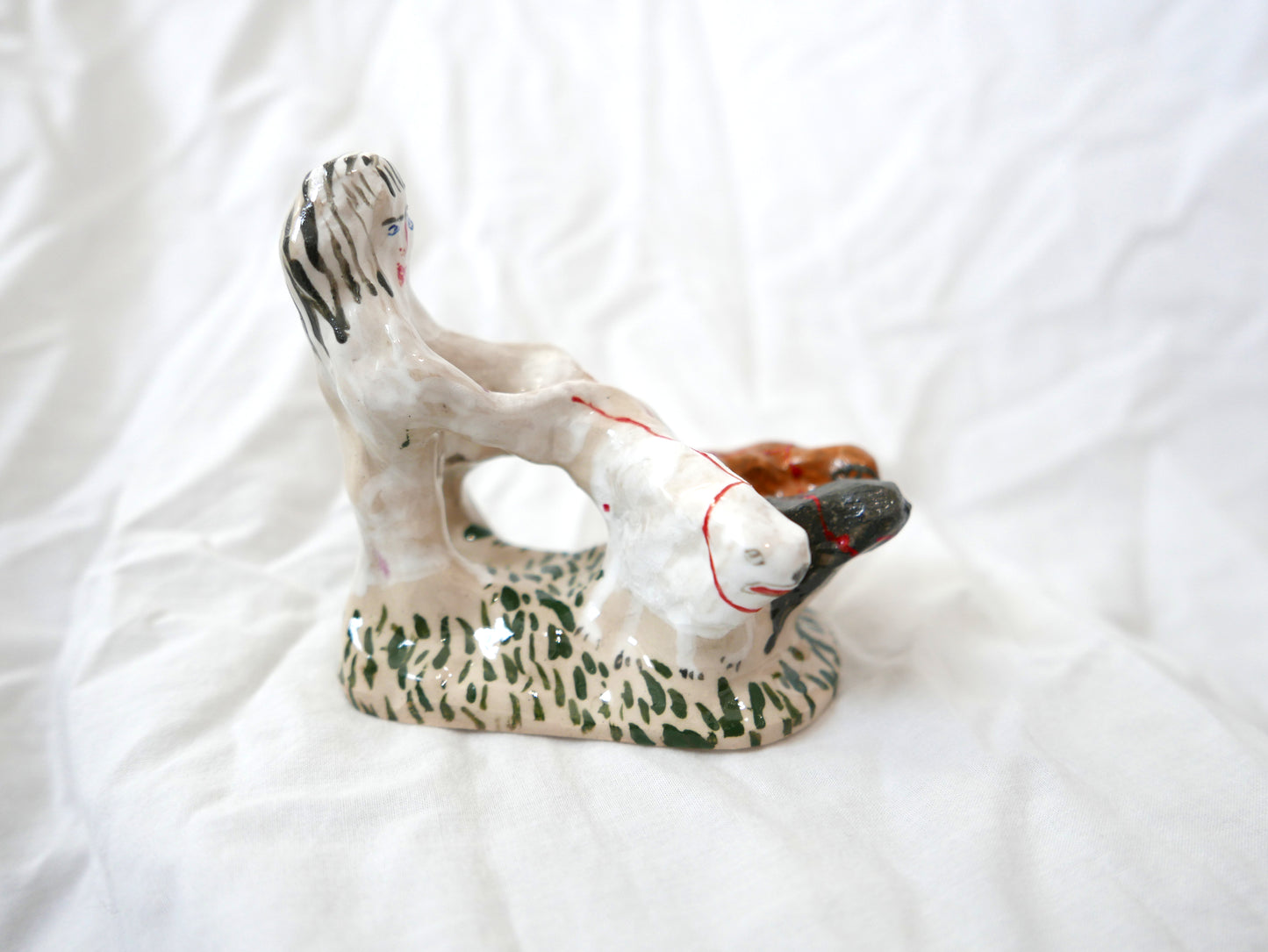 Sad and Shocked Dog Walking Lady