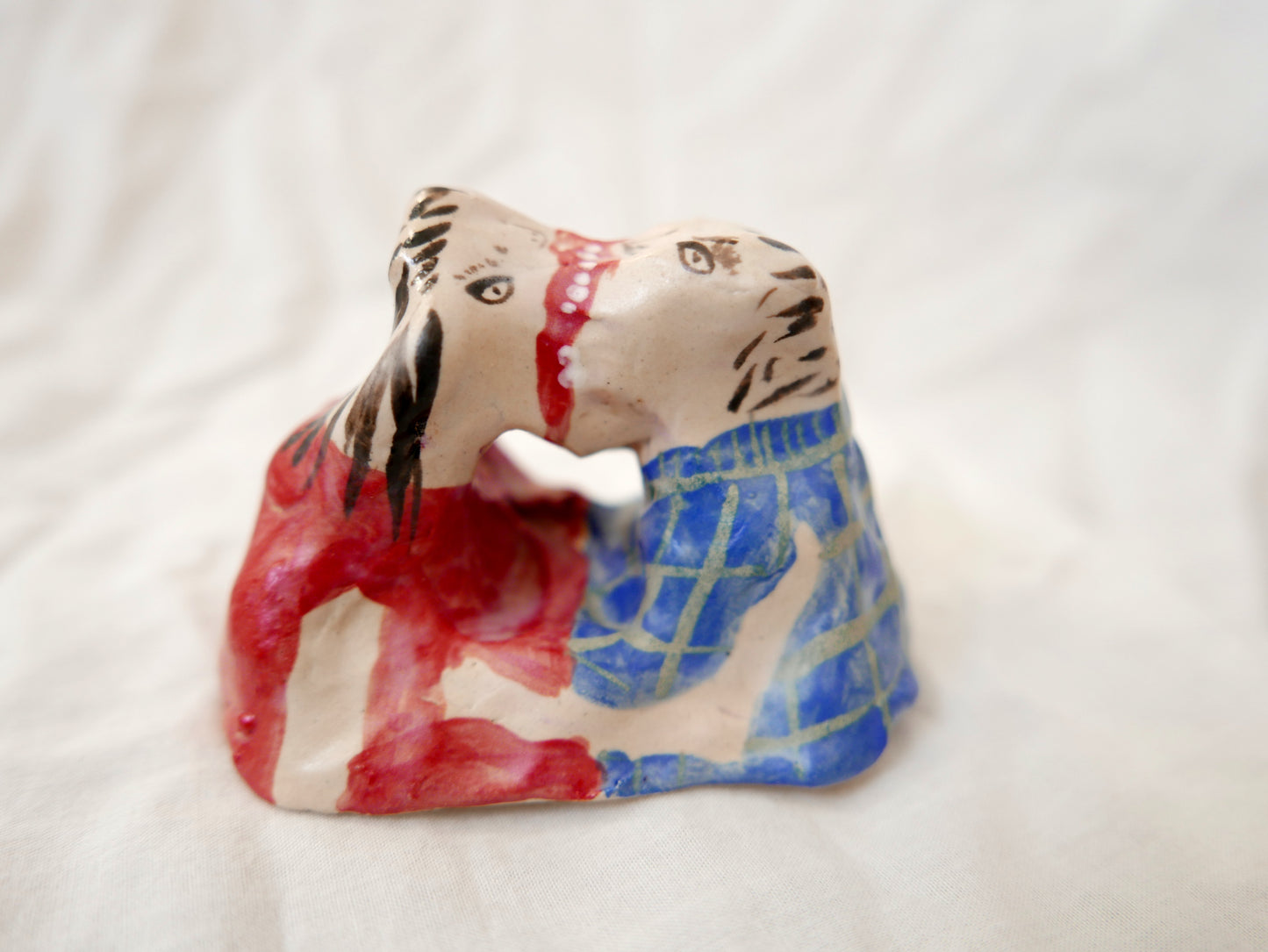 Kissers In Blue and Red