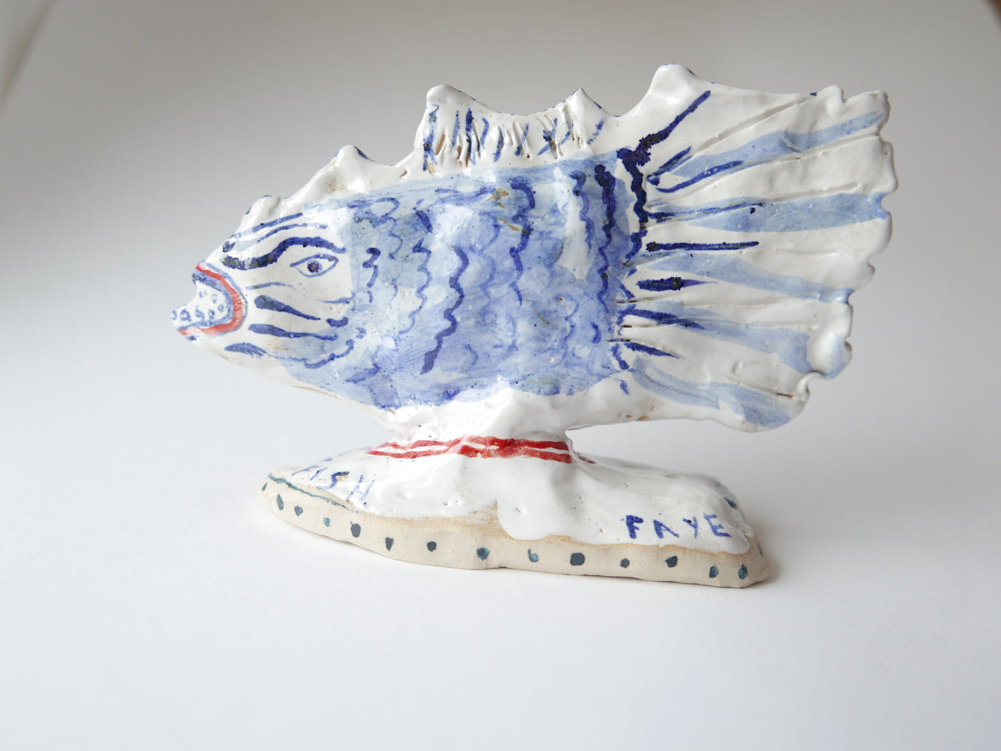 A Posh Fish - Faye Moorhouse ceramic sculpture