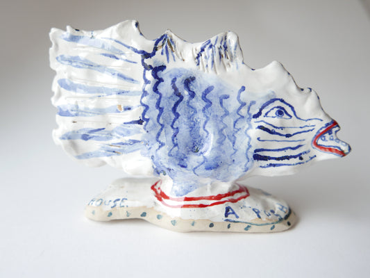 A Posh Fish - Faye Moorhouse ceramic sculpture