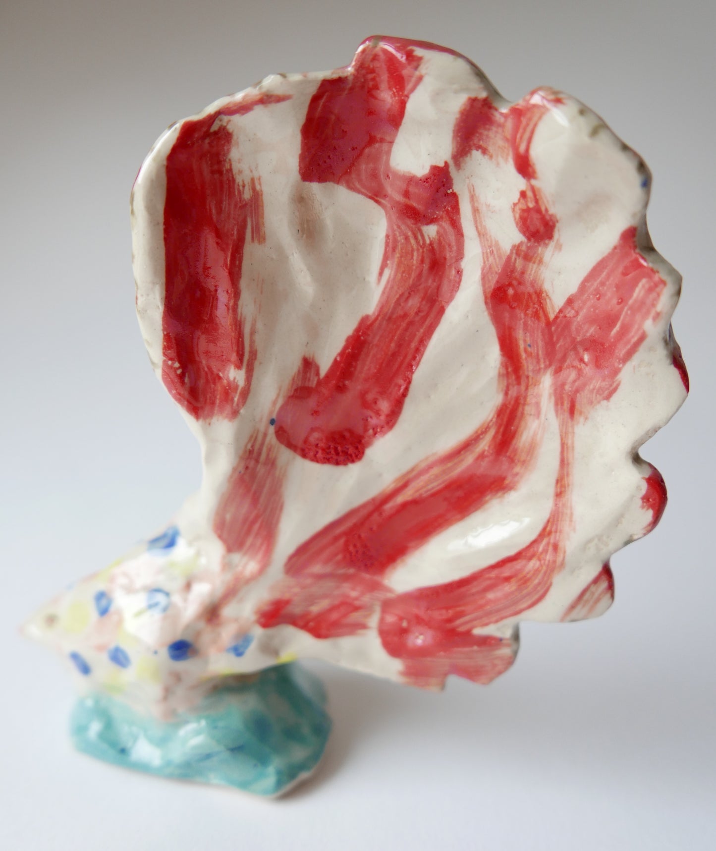 A Large-Tailed Wobbly Fish - Faye Moorhouse ceramic sculpture