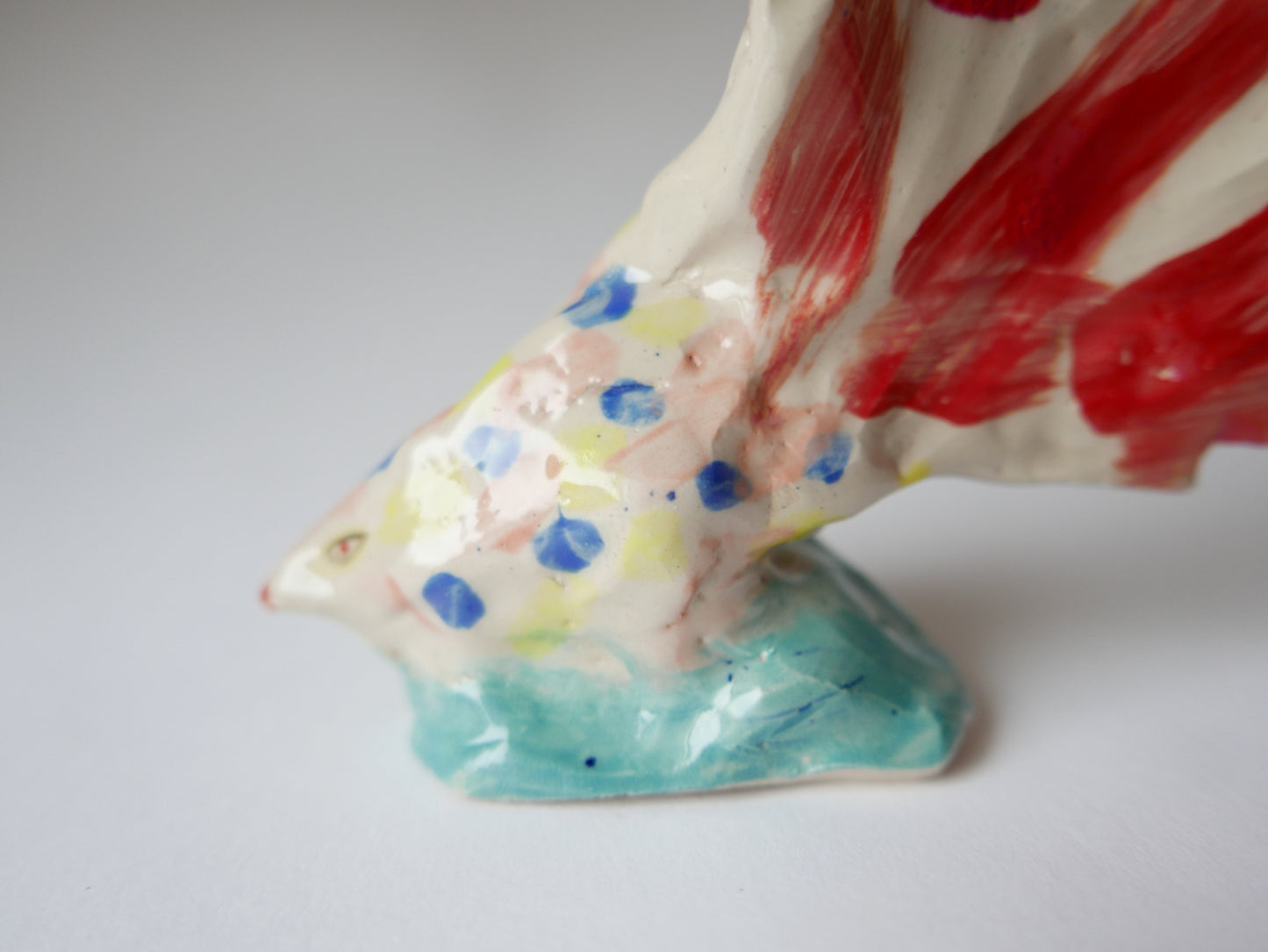 A Large-Tailed Wobbly Fish - Faye Moorhouse ceramic sculpture