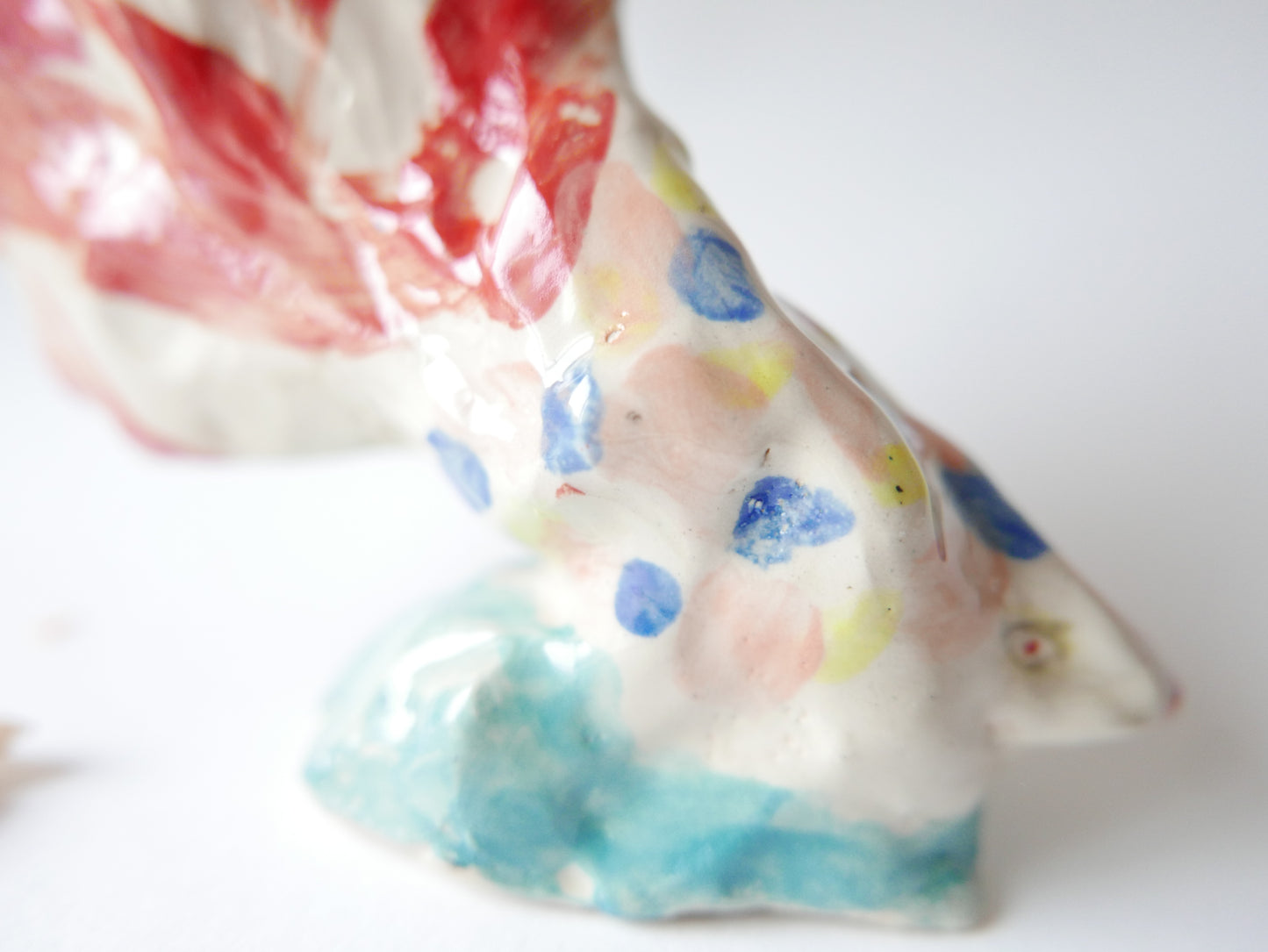 A Large-Tailed Wobbly Fish - Faye Moorhouse ceramic sculpture