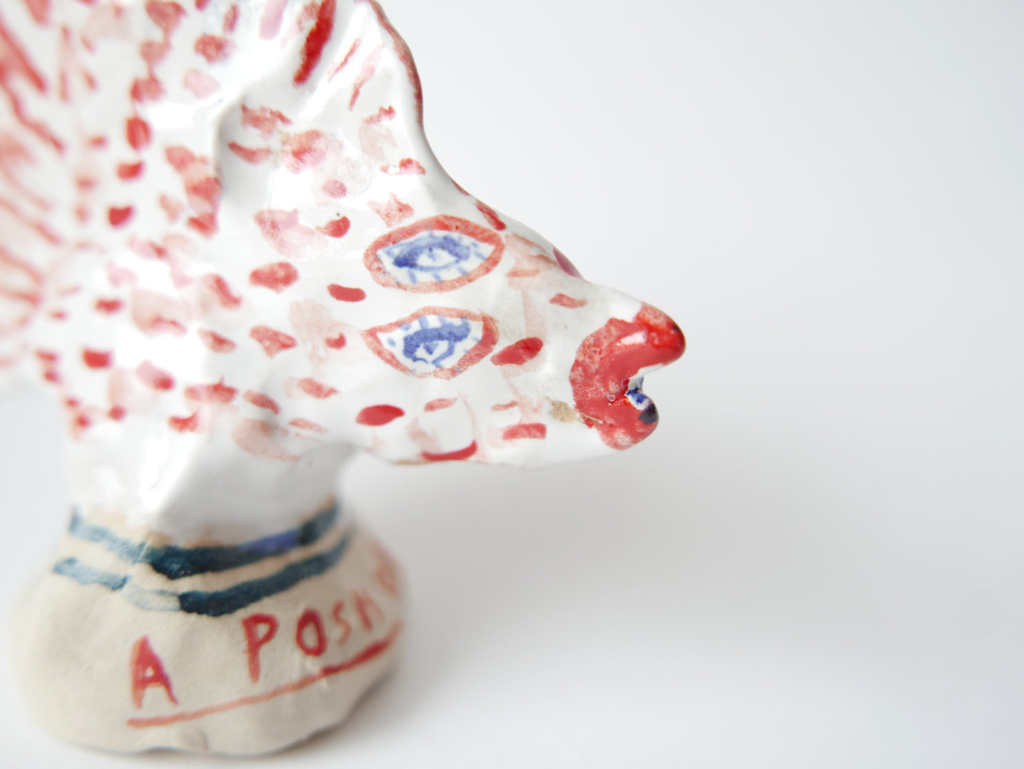 Little Red Posh Fish - Faye Moorhouse ceramic sculpture