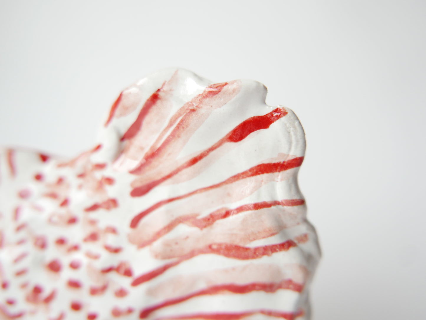 Little Red Posh Fish - Faye Moorhouse ceramic sculpture