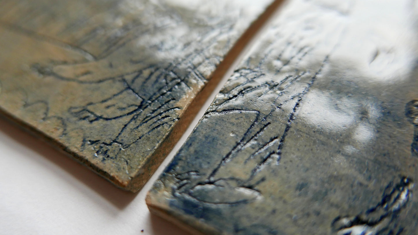 Pooing Dogs in Love - Tiles