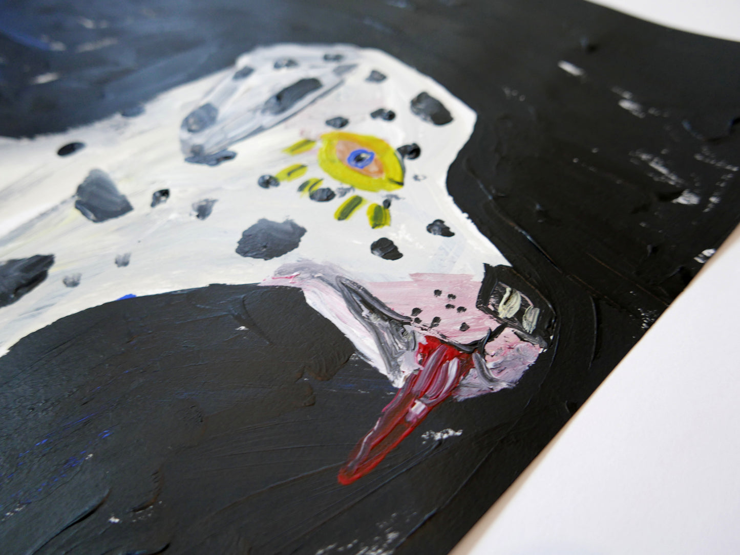 Dalmatian Pissing on a Rock