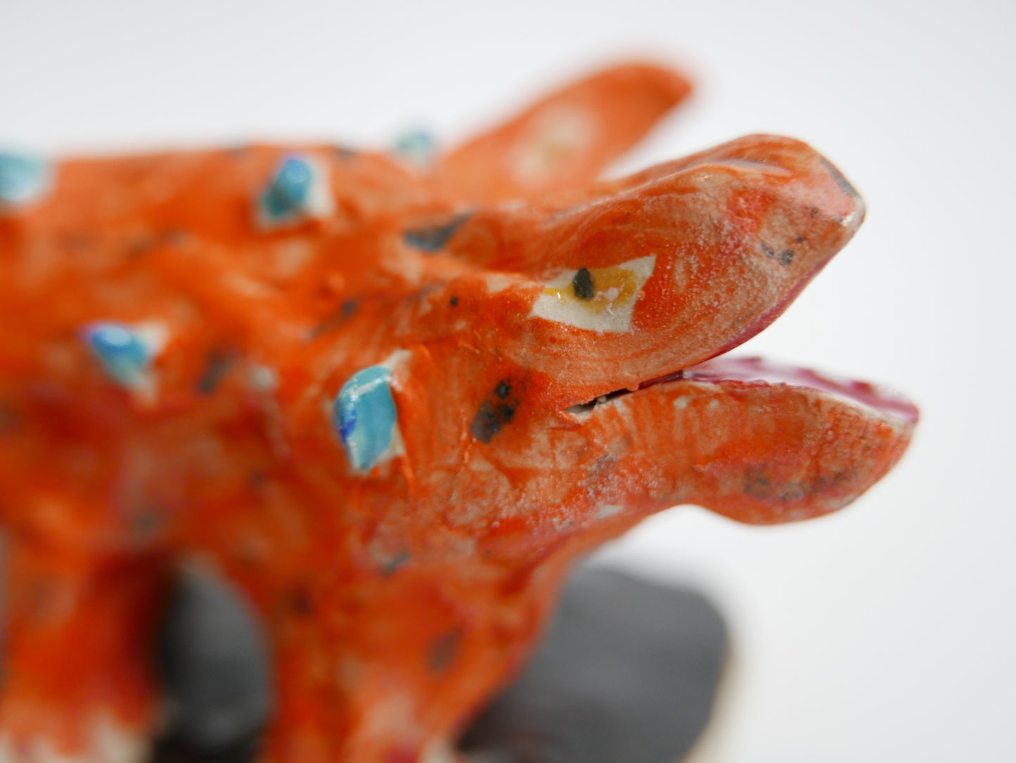 Orange Dog with Blue Chicken Pox and Four Heads and Six Feet