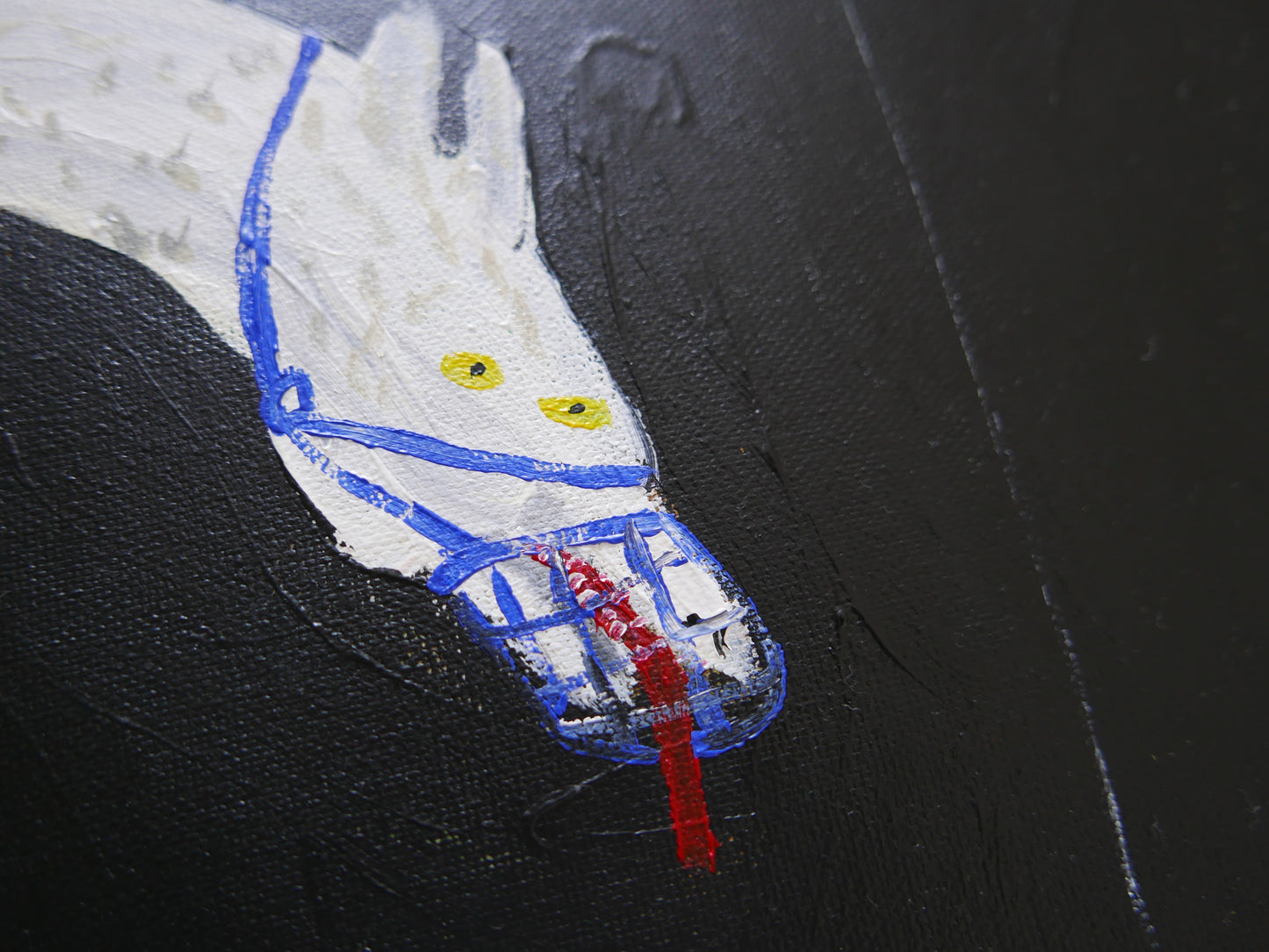 Three White Horses. Yellow Eyes.