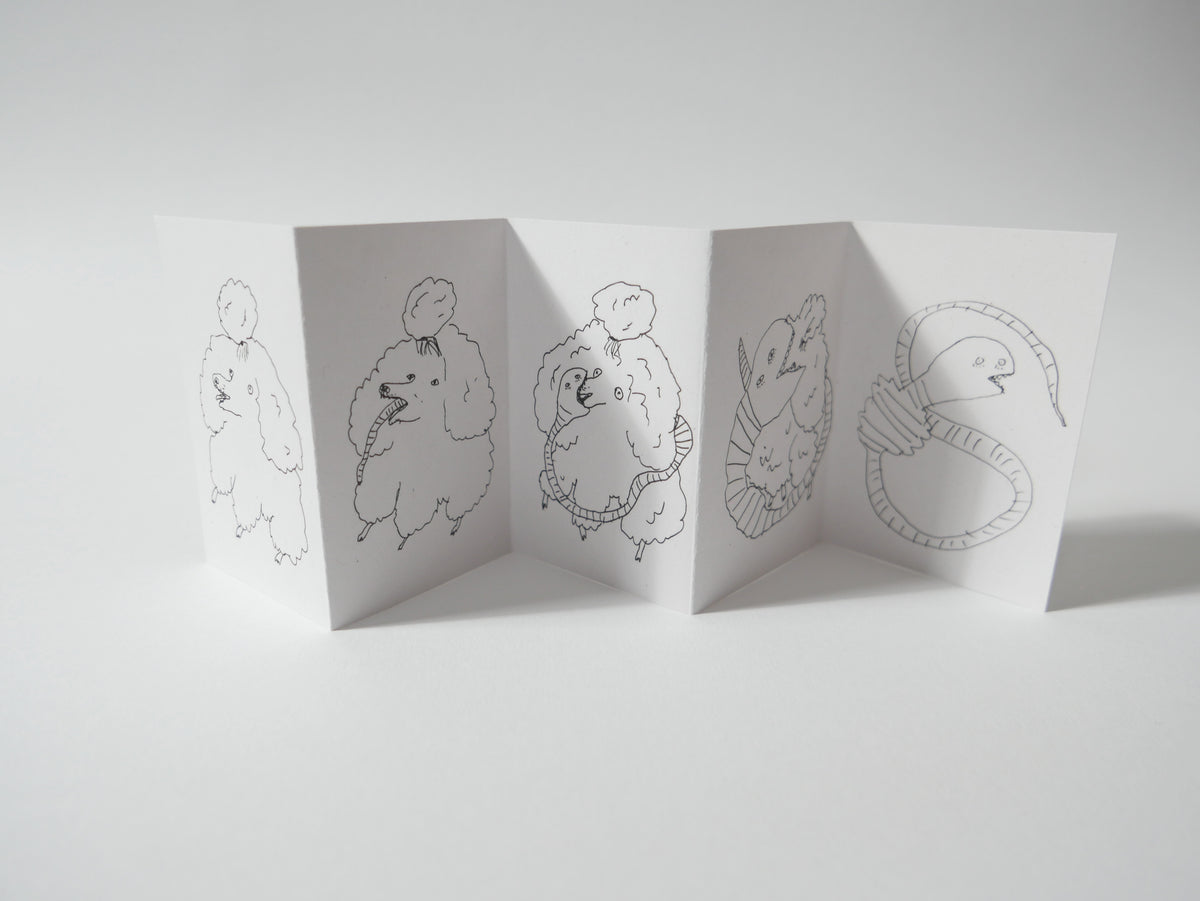 Concertina Zine - Poodle and Snake