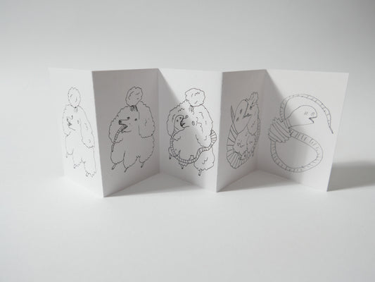 Concertina Zine - Poodle and Snake