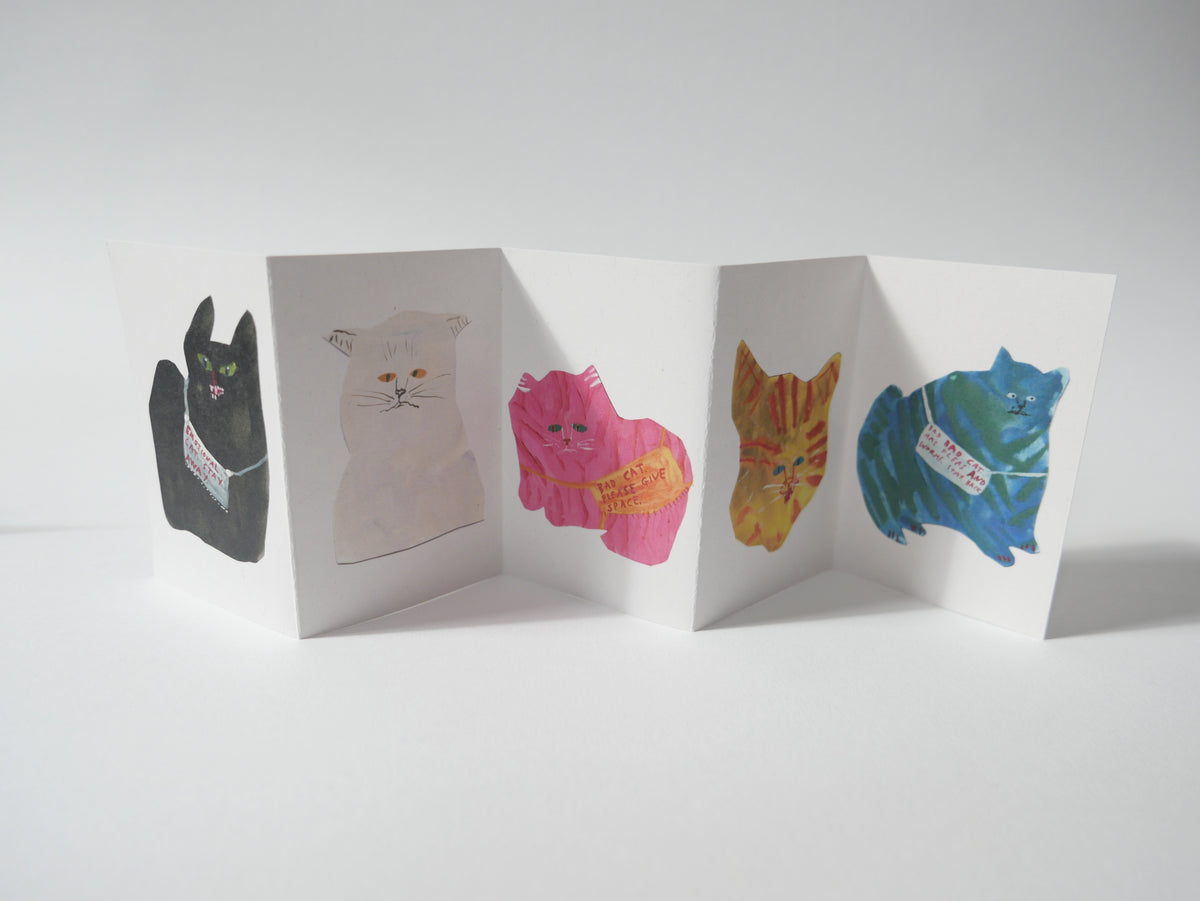 Concertina Zine - Emotional Cats
