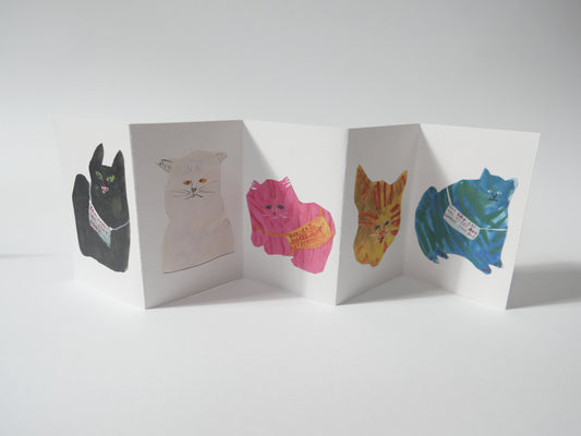 Concertina Zine - Emotional Cats